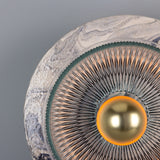 Soraya Ceramic Ribbed Glass Wall Light - Marbled