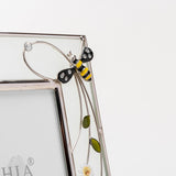 Classic Glass & Wire Bumble Bee Photo Frame 6 x 4in - Silver