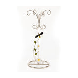 Classic Bumble Bee Glass & Wire Jewellery Holder - Silver