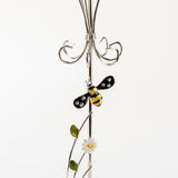 Classic Bumble Bee Glass & Wire Jewellery Holder - Silver