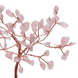 Rose Quartz Gemstone Tree Figurine with Base - Pink