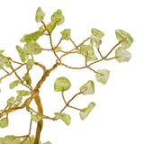 Freestanding Peridot Gemstone Tree Ornament 15cm - Green