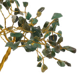 Small Luck Gemstone Tree Ornament with Gold Trunk - Green