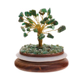 Aventurine Gemstone Dome Tree Ornament - Green & Clear