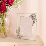 Classic Butterfly and Leaf Spray Metal Photo Frame - Gold