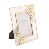Classic Butterfly and Leaf Spray Metal Photo Frame - Gold