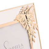 Classic Butterfly and Leaf Spray Metal Photo Frame - Gold