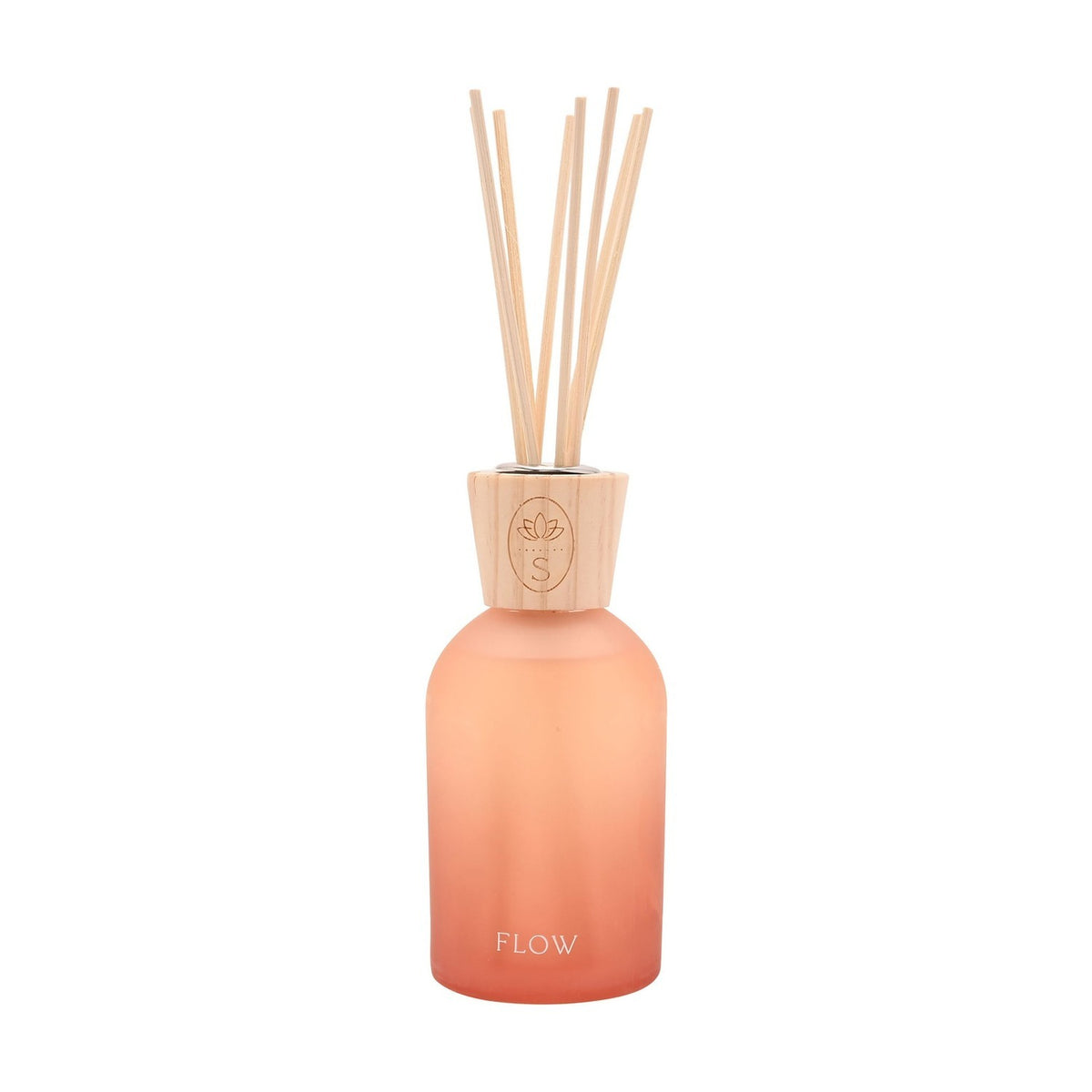 Flow Bergamot, Myrrh & Sandalwood Reed Diffuser 220ml - Peach