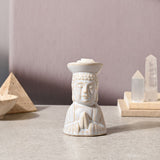 Praying Buddha Glazed Ceramic Wax Melt Burner - Off White