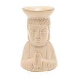 Praying Buddha Bust Ceramic Oil and Wax Melt Burner - Cream