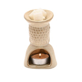 Praying Buddha Bust Ceramic Oil and Wax Melt Burner - Cream