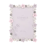 Classic Daisy Metal Photo Frame 5 x 3.5in - White & Black