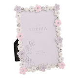 Classic Daisy Metal Photo Frame 5 x 3.5in - White & Black