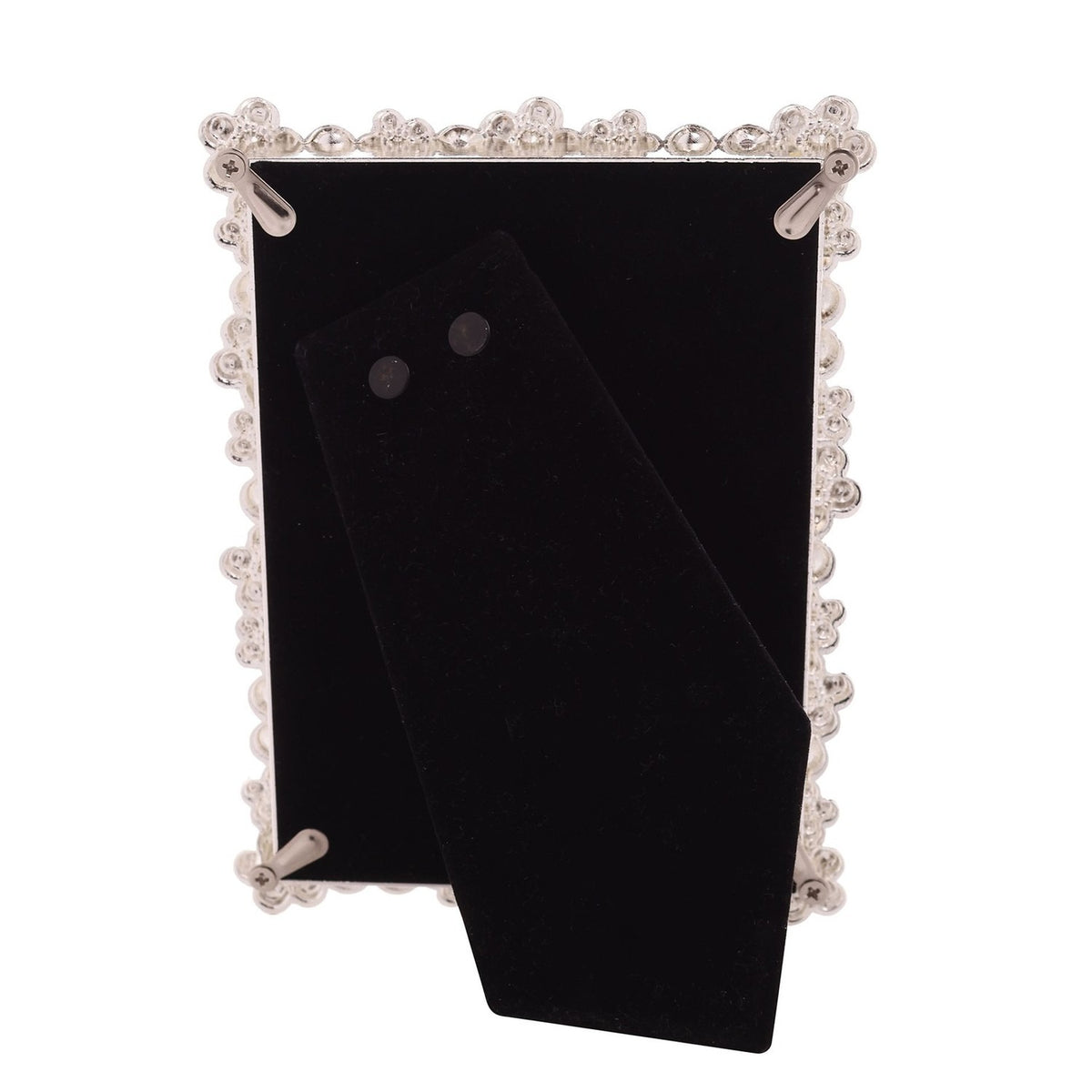 Classic Daisy Metal Photo Frame 5 x 3.5in - White & Black