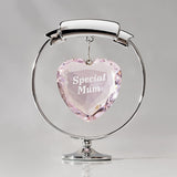 Special Mum Circle & Heart Chrome Plated Decoration - Silver