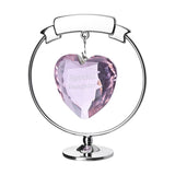 Special Daughter Circle & Heart Chrome Plated Decoration - Silver