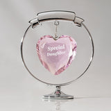 Special Daughter Circle & Heart Chrome Plated Decoration - Silver