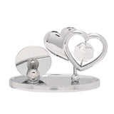 On Your Anniversary Love Heart Chrome Plated Plaque - Silver