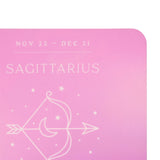 Sagittarius Zodiac Bow and Arrow Gloss Wooden Coaster - Pink