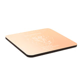 Scorpio Zodiac Square Wooden Coaster with Scorpion - Orange