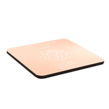Leo Zodiac Lion Line Art Square Gloss Wooden Coaster - Beige