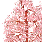 Rose Quartz Tree of Life Figurine with 1500 Beads - Pink