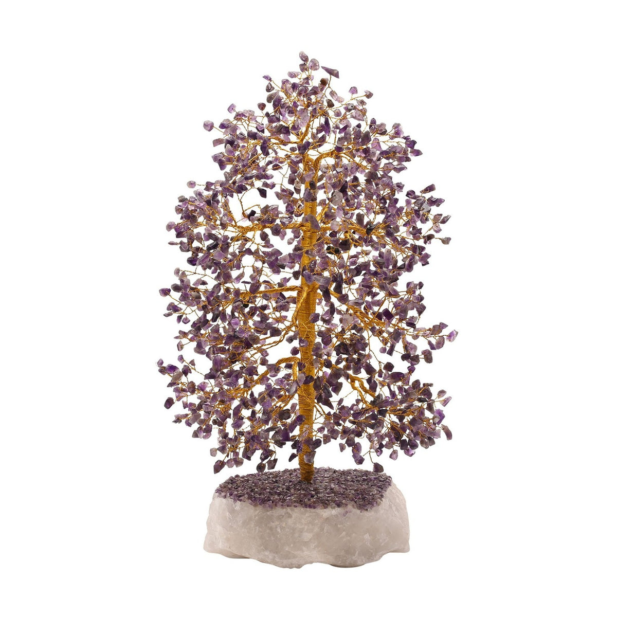 Amethyst Tree of Life Ornament with 1500 Beads - Purple