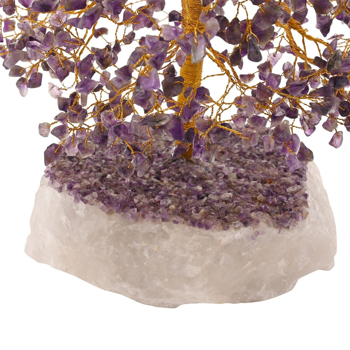 Amethyst Tree of Life Ornament with 1500 Beads - Purple