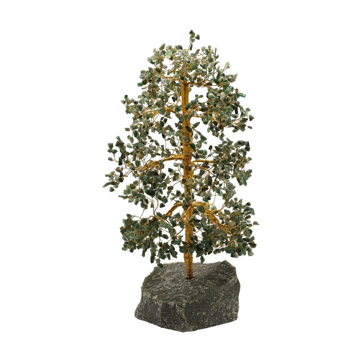 Aventurine Tree of Life Ornament with 1500 Beads - Green & Gold
