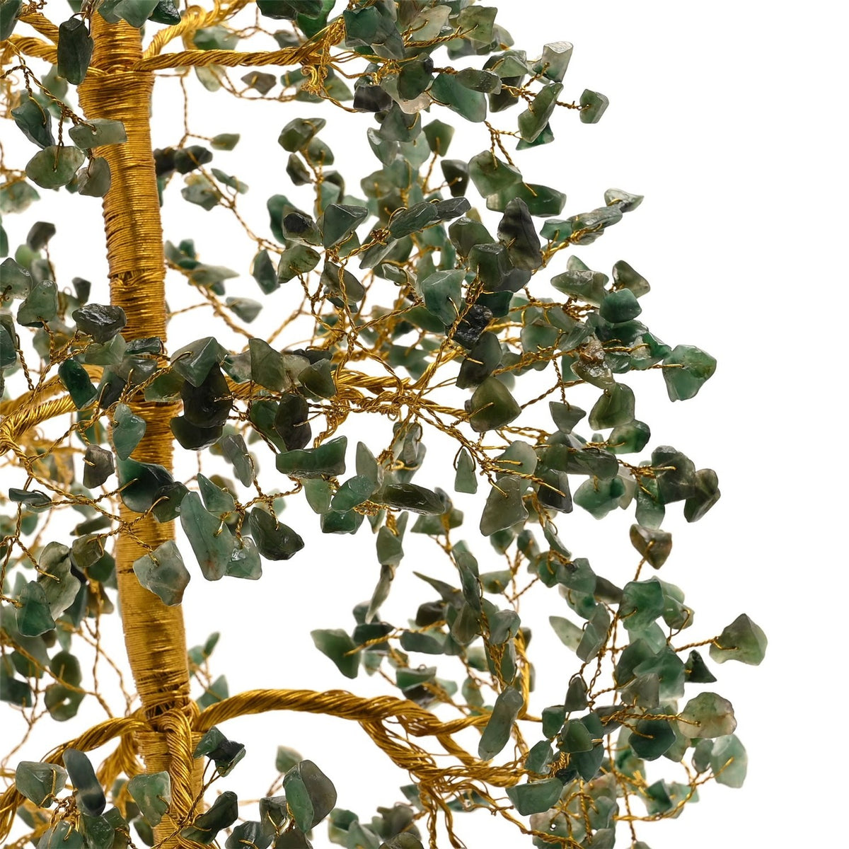 Aventurine Tree of Life Ornament with 1500 Beads - Green & Gold
