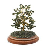 200 Bead Aventurine Gemstone Dome Tree Ornament - Green