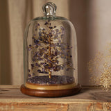 200 Bead Gemstone Dome Tree Wooden Ornament - Purple & Clear