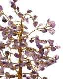200 Bead Gemstone Dome Tree Wooden Ornament - Purple & Clear