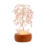 Rose Quartz LED Glow Tree Light-Up Decoration - Pink & Brown