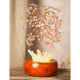 Rose Quartz LED Glow Tree Light-Up Decoration - Pink & Brown