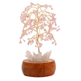 Rose Quartz LED Glow Tree Light-Up Decoration - Pink & Brown
