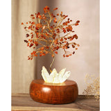 Carnelian LED Glow Tree Light-Up Decoration 25cm - Orange