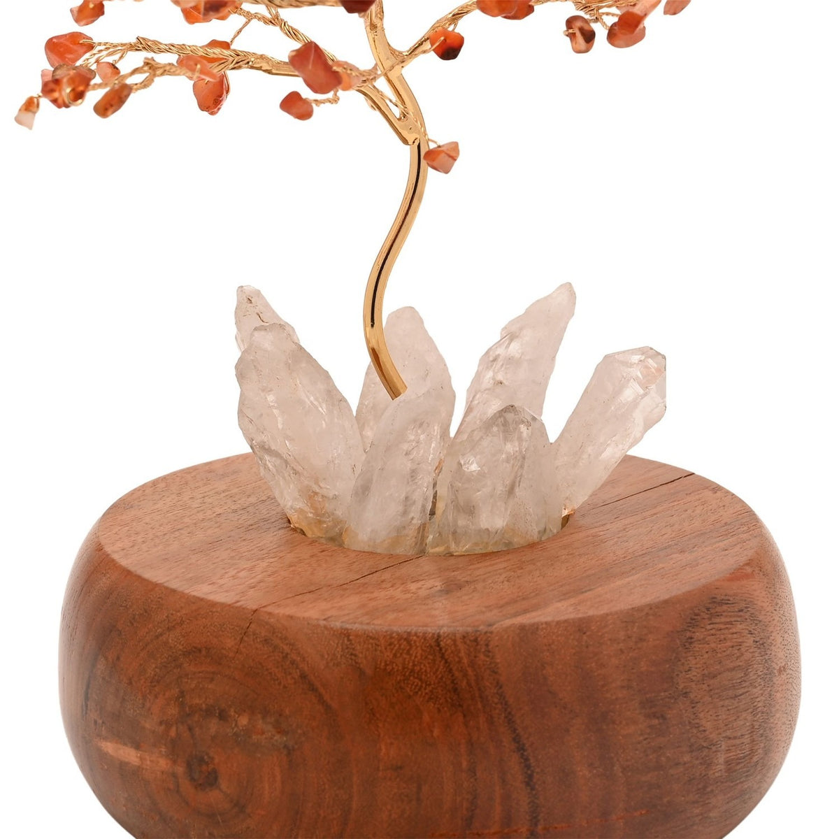 Carnelian LED Glow Tree Light-Up Decoration 25cm - Orange