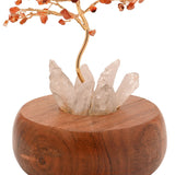 Carnelian LED Glow Tree Light-Up Decoration 25cm - Orange