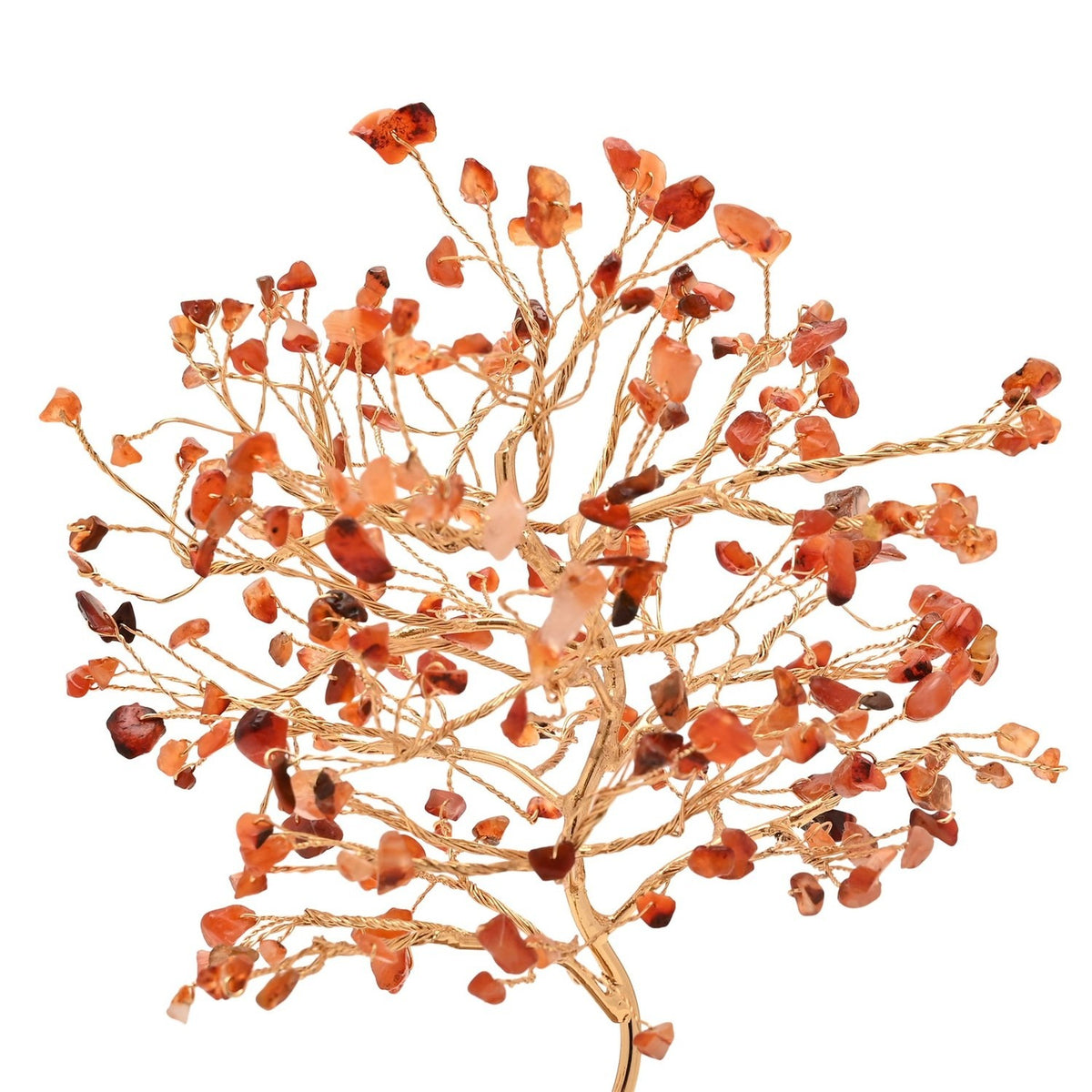 Carnelian LED Glow Tree Light-Up Decoration 25cm - Orange