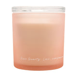 Round Rose Quartz Crystal Infused Scented Candle 380g - Pink