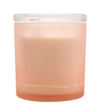 Round Rose Quartz Crystal Infused Scented Candle 380g - Pink