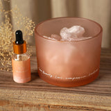 Rose Quartz Crystal Bowl Diffuser with Fragrance Oil - Pink