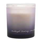 Amethyst Crystal Infused Lidded Scented Candle 380g - Purple