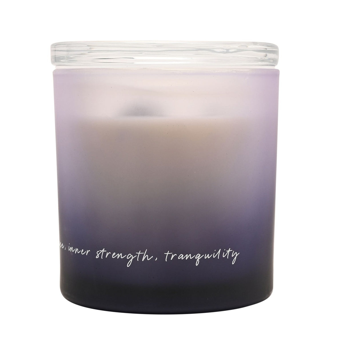 Amethyst Crystal Infused Lidded Scented Candle 380g - Purple