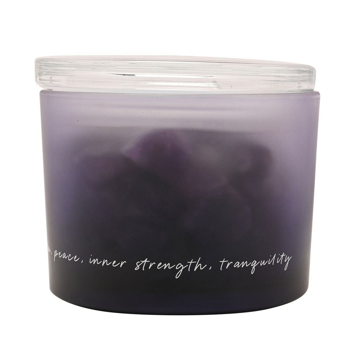 Amethyst Crystal Bowl Diffuser with Oil - Purple & Black
