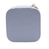 Floral Lined Zip Jewellery Box with Compartments - Blue