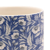 Floral and Leaf Print Porcelain Mug 10oz - Blue & White