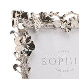 Floral Butterfly Nickel Plated Photo Frame 6 x 4in - Silver