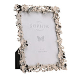 Floral Butterfly Nickel Plated Photo Frame 7 x 5in - Silver